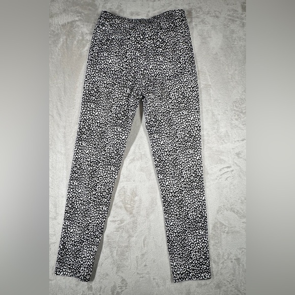 NWT The Kooples Leopard Cheetah Print Button Fly Black White Denim Jeans Size 28 - Picture 11 of 16